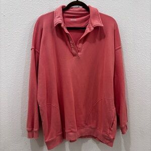 Aerie Salmon Pink Oversized Lounge Sweatshirt Small